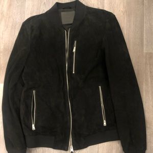 Allsaints suede bomber jacket